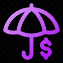 Umbrella Dollar Dollar Umbrella Icon