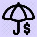 Umbrella Dollar Icon