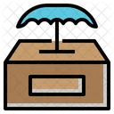 Umbrella Donation Umbrella Box Icon