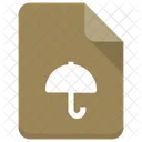 Umbrella File Document Icon