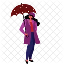 Umbrella Girl Character Outdoor アイコン