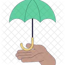 Umbrella Holding Umbrella Holding Icon