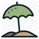 Umbrella Beach Summer Icon