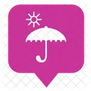 Sun Rain Umbrella Icon