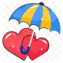 Walk Umbrella Love Icon