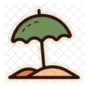 Umbrella Beach Summer Icon
