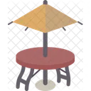 Umbrella Table  Icon