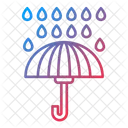 Umbrella With Rain Drops  Icon