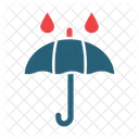 Umbrella With Rain Drops Umbrella Protection Icon