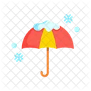 Umbrella With Snow Icon