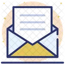 Offener Umschlag Post Schriftliche Korrespondenz Symbol