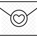 Umschlag Stempel Herz Liebe Valentinstag Symbol