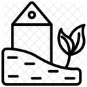 Umweltfreundliches Landschaftsbau Liniensymbol Symbol