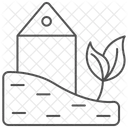 Umweltfreundliche Landschaftsgestaltung Thinline Symbol Symbol