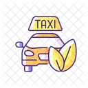 Umweltfreundliches Taxi  Symbol