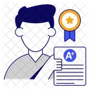 Una Calificacion Hoja De Resultados Resultado Del Examen Icono