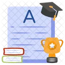 Una Calificacion Hoja De Resultados Resultado Del Examen Icono
