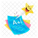 Una Calificacion Tarjeta De Examen Tarjeta De Resultados Icono