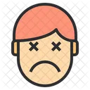 Unbewusstes Emotionsgesicht Icon