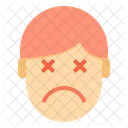 Unbewusstes Emotionsgesicht Icon