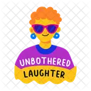 Unbothered Laughter Careless Sarcastic Icon