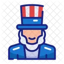 Uncle Sam Patriotism Symbol Icon