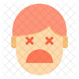 Unconcius Sad Emotion Face  Icon