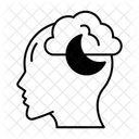 Unconscious Asleep Brain Icon