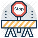 Construction Barrier Banner Icon