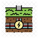 Underground Electric Cable Line  Icon
