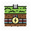 Underground Electric Cable Line  Icon