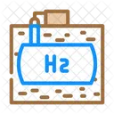 Underground Hydrogen Underground Storage Icon