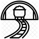 Underground Mining Tunnel Rails Icon