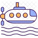 Undersea Submarine Bathyscaphe Icon