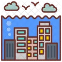 Underwater Cities Water Cities Sea Ecology Icon