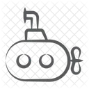 Submarine Underwater Torpedo Undersea Icon