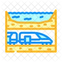 Underwater Train Underwater Tunnel Icon