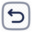 Undo Left Round Square Arrow Ui Icon