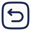 Undo Left Round Square Arrow Ui Icon