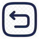 Undo Left Square Arrow Ui Icon