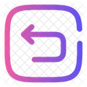 Undo Left Square Arrow Ui Icon