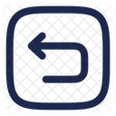 Undo Left Square Arrow Ui Icon