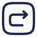 Undo Right Square Arrow Ui Icon