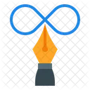 Infinity Pen Kreative Ideen Strategien Design Denken Symbol