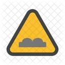 Uneven Traffic Sign Warning Icon