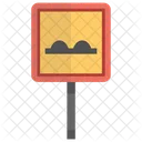Uneven Road Sign Icon