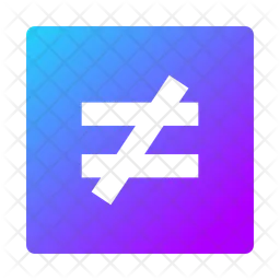 Ungleich-zeichen-quadrat  Symbol