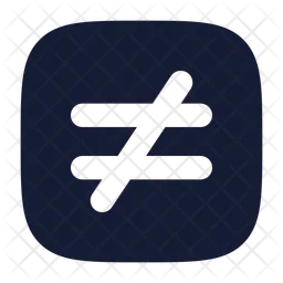 Ungleich-zeichen-quadrat  Symbol