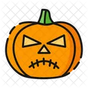 Unglucklich Kurbis Halloween Symbol