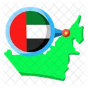 Uni Arab Emirate Asia Map Icon